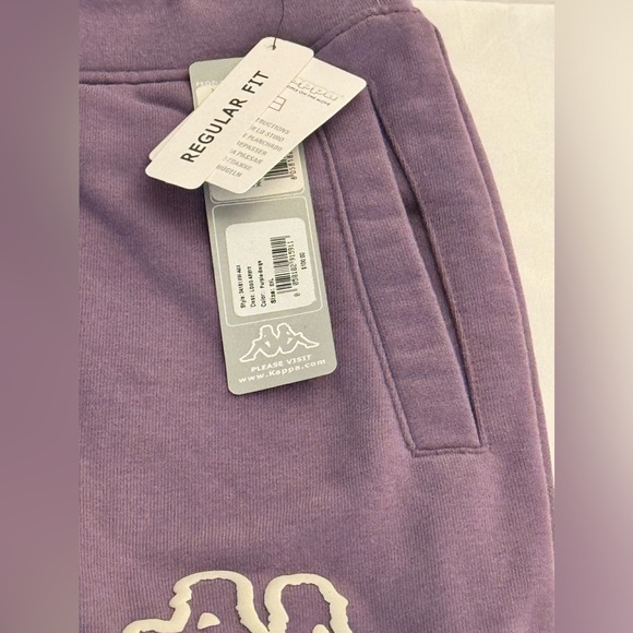 Kappa Logo Avo Hoodie Sweatshirt Purple Beige/joggers - Picture 3 of 11